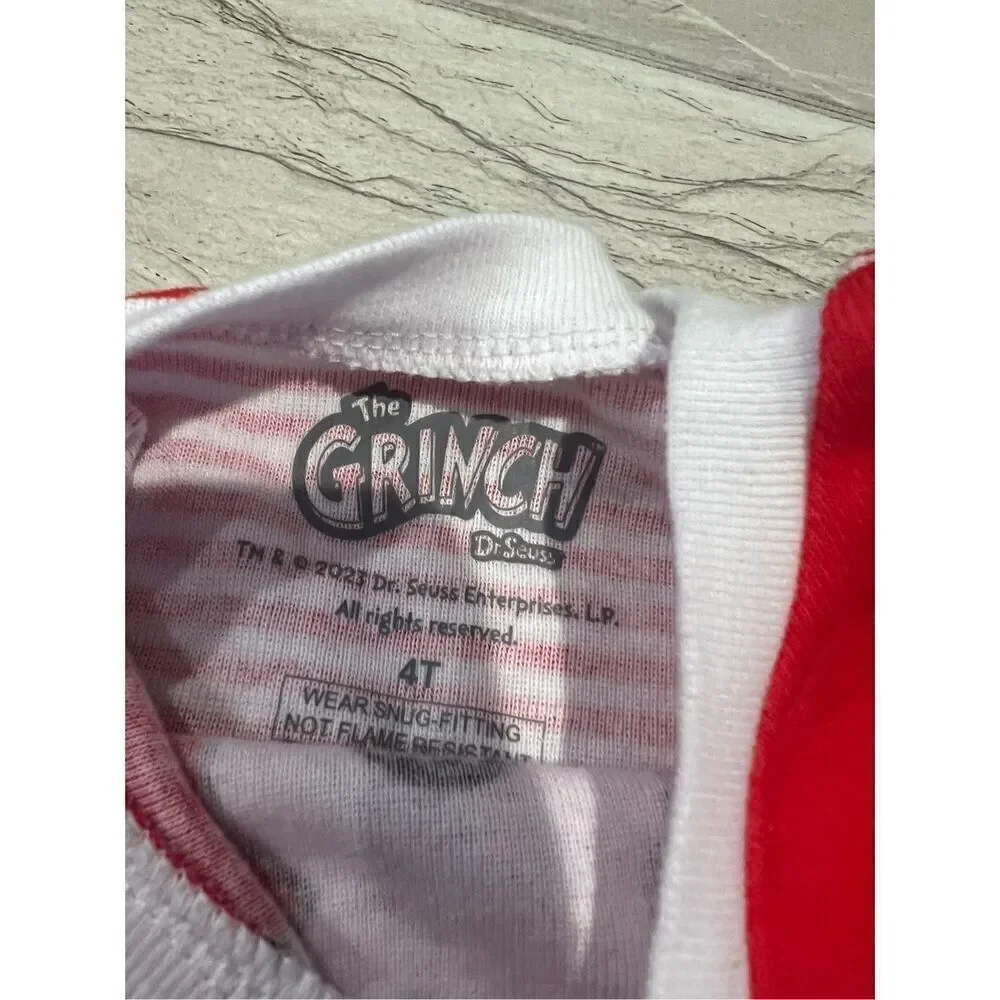 The Grinch Dr. Seuss Kids Pajama Top Mr. Grinch Christmas Top Kids Size 4T